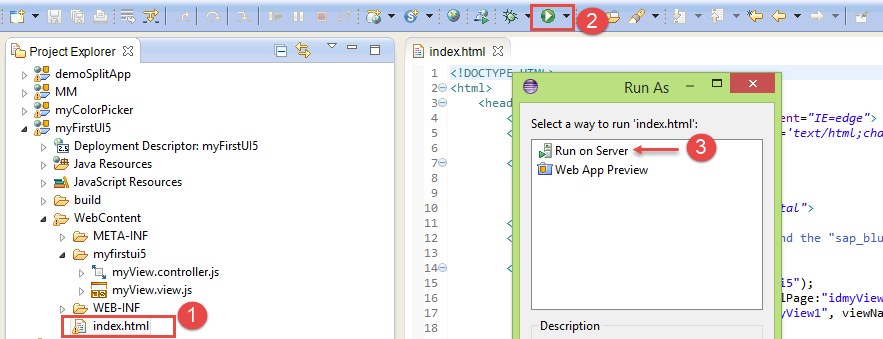 Develop Hello world SAPUI5 application in SAP WebIDE - 第8张 | 优通SAP Develop Hello world SAPUI5 application in SAP WebIDE - 第8张 | 优通SAP