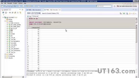 SAP HANA SQL Example SQL Except Set Operator - 第1张  | 优通SAP